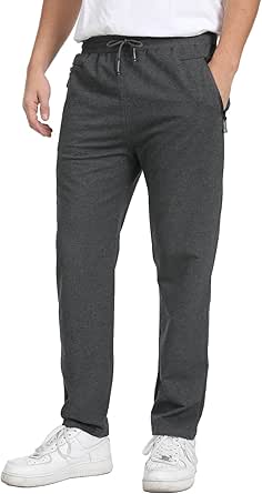 JustSun Joggingbroek heren sportbroek trainingsbroek heren katoen fitness met zakken met ritssluiting, blauw, XL