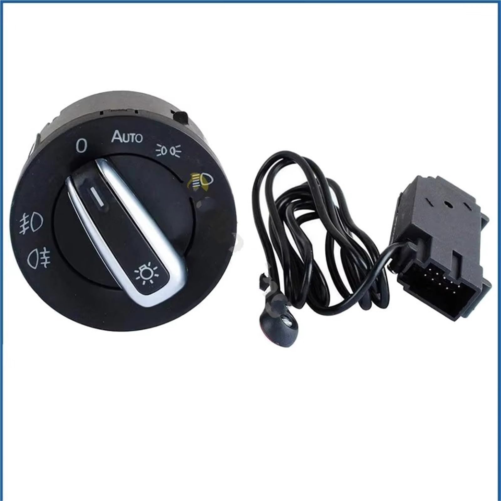 Faros Upgrade Compatible Con VW-Jetta Para MK5 2006 2007 2008 2009 2010 2011 Para Rabbit 2006 2007-2009 Interruptor De Faro Cromado OEM: 5ND941431B