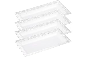 White Lace Disposable Trays for Dessert Tables