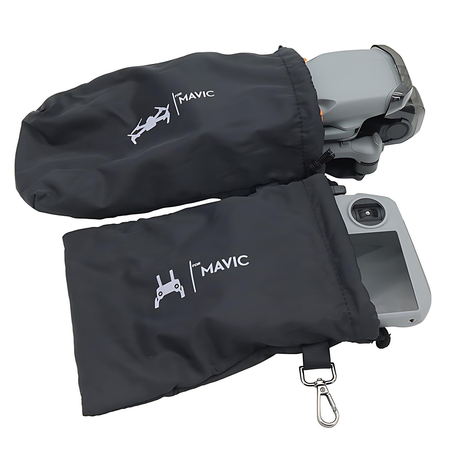 Housse d'Avion pour DJI Mini 3 Pro/3/2, Air 3, Mavic 3/3 Pro - Sac de Rangement Portable Format de Poche, Étui de Protection Souple pour Contrôleur RC (Cordon de Serrage +