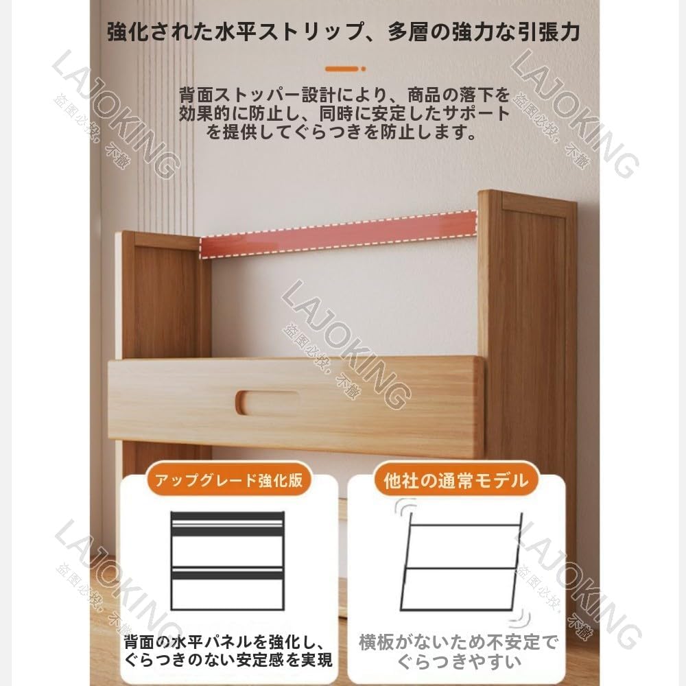 のデスクトップ収納ラック、本棚は 耐荷重性、大容量、オープンデザイン、お手入れのしやすさ、丸みを帯びた角、耐湿性、そして簡単な設置が