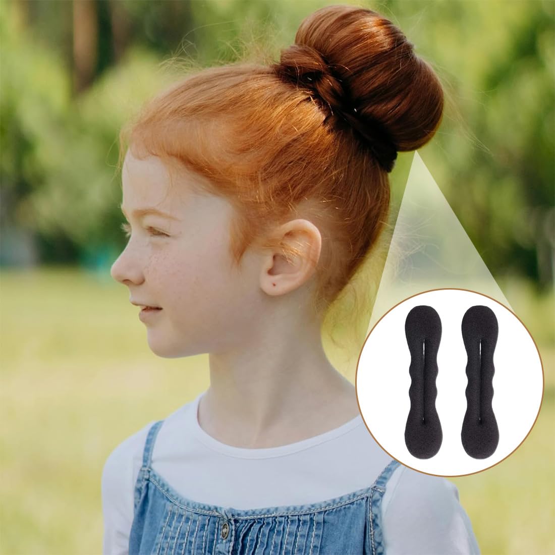 4 Stück Haare Frisuren Set, Haardreher, Dutt Maker, Bun Maker Magic Hair, Schwammdreher, Haarbonut, Haarknotenmacher Haar Styling Donut Brötchen, Dreher für Frauen und Mädchen (2 Groß + 2 Klein)