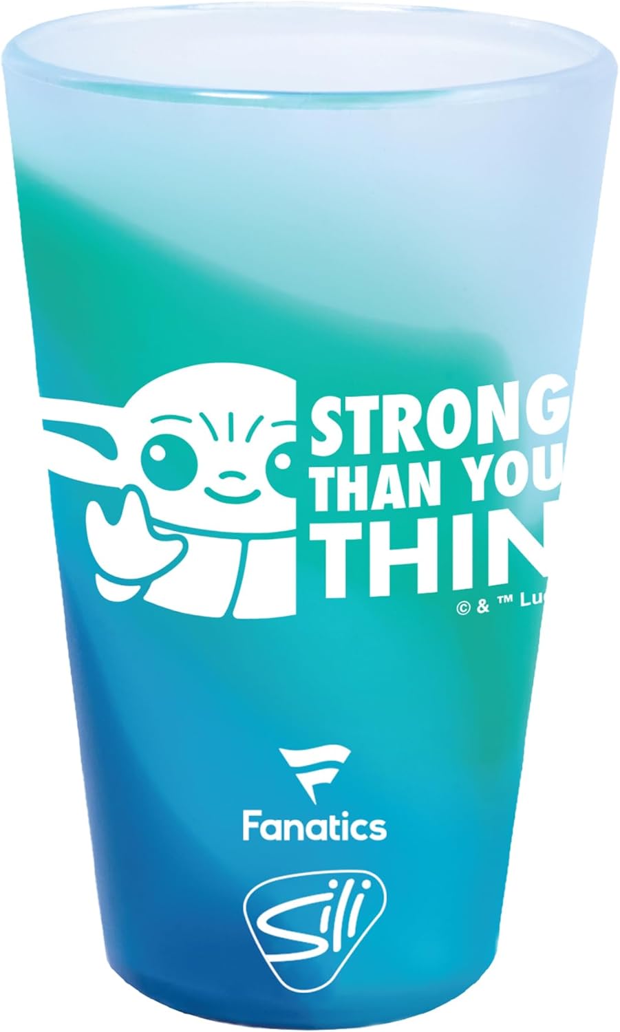 WinCraft 16 oz Silicone Pint Glass Star Wars Mandalorian Grogu