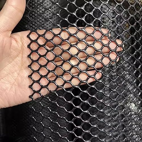 Rollo de malla de plástico negro con agujeros de 3 pulgadas, 10 m, red de jardín, flexible, sistema de privacidad