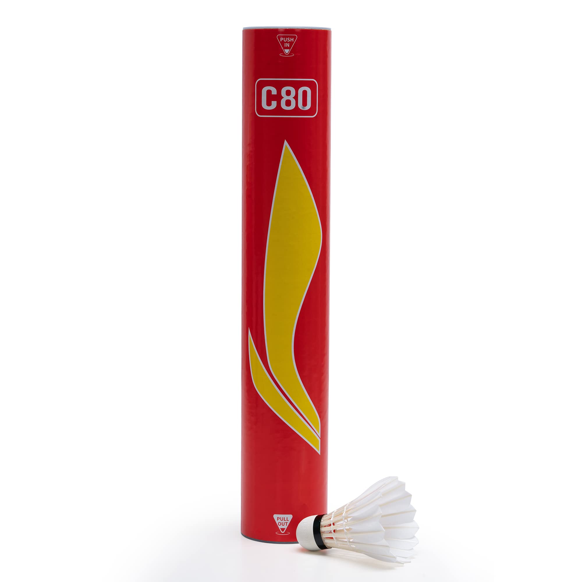 送料無料バドミントン　LI-NING シャトル C100 C80　新品 Amazon | Li-Ning C80 Feather Shuttlecock (White) - Pack of 12 | LI
