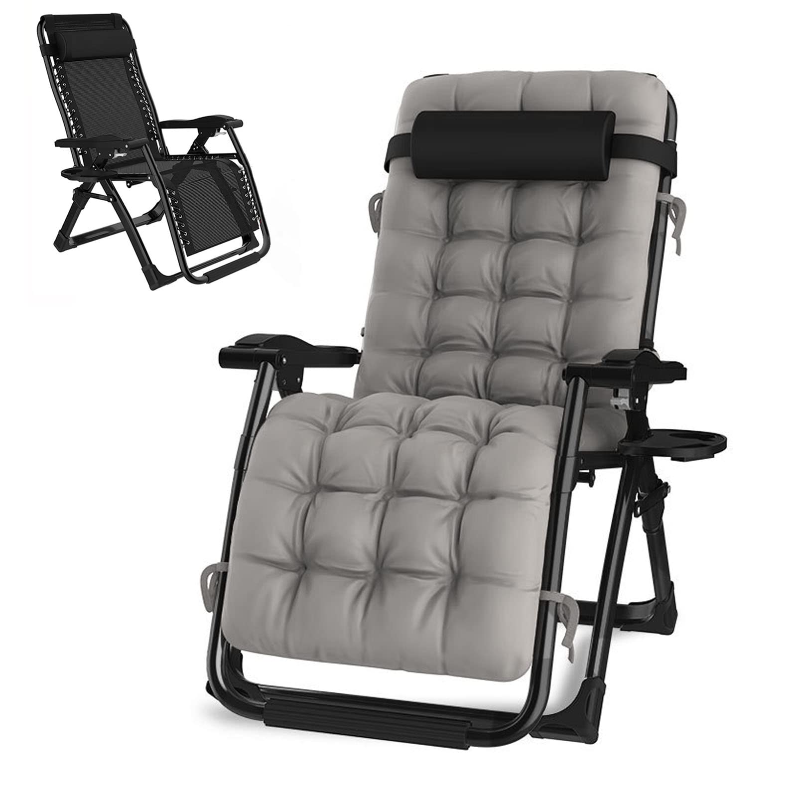 Transat de jardin pliable pour terrasse et fauteuil relaxation ergonomique balcon