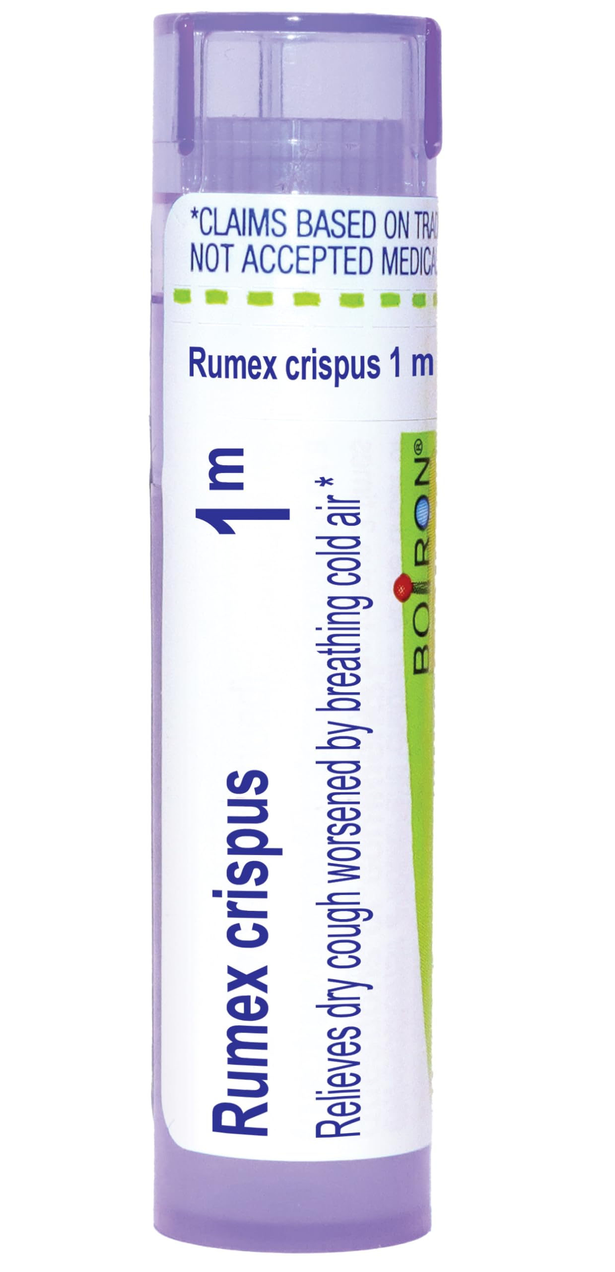 Boiron Rumex Crispus 1M for Dry Cough Worsened by Breathing Cold Air - 80 Pellets