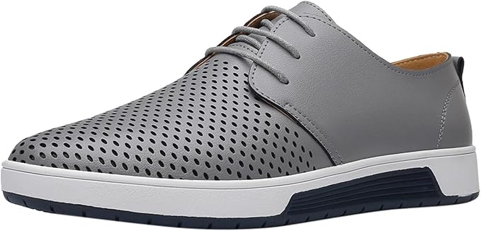 Amazon Co Jp Yolaird 紳士靴 メンズ 革靴 メンズ サンダル サマースタイルメンズ通気性快適ビジネスレースアップレジャー中空ソリッドレザーシューズ 革靴 メンズ 私服 ファッション