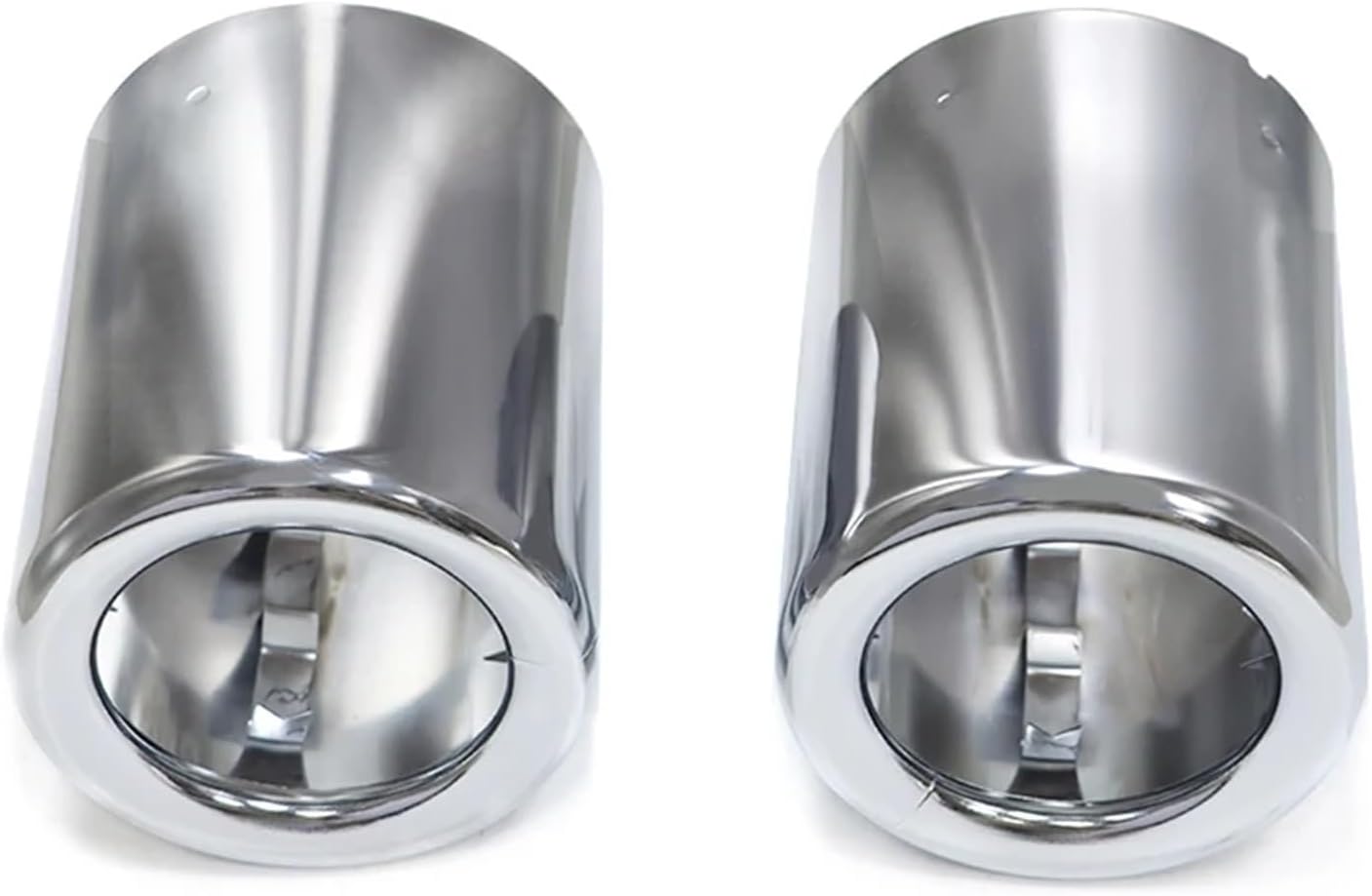 2pcs/lot Exhaust Tip Trim Cover Compatible with BMW X1 F49 F48 2019 2021 2020 Exhaust Tip Replacement Tailpipe Nozzle Muffler Tip Tuning(Silver)