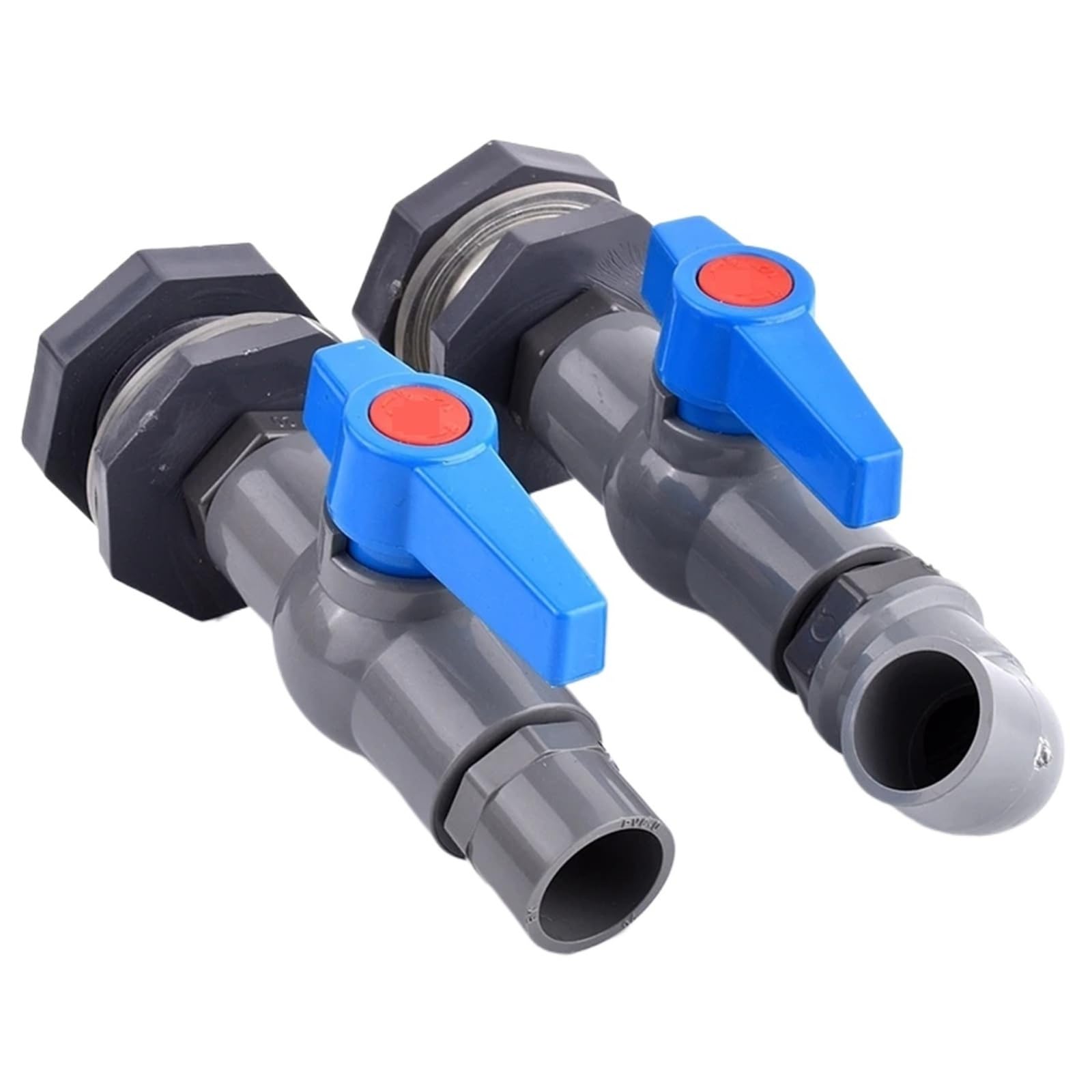 Conector de PVC for acuario, tanque peces, entrada agua, tubería drenaje, válvula unión, accesorios mamparo riego, 1/2", 3/4" y 1"(1l2 Inch Straight,3Pcs)
