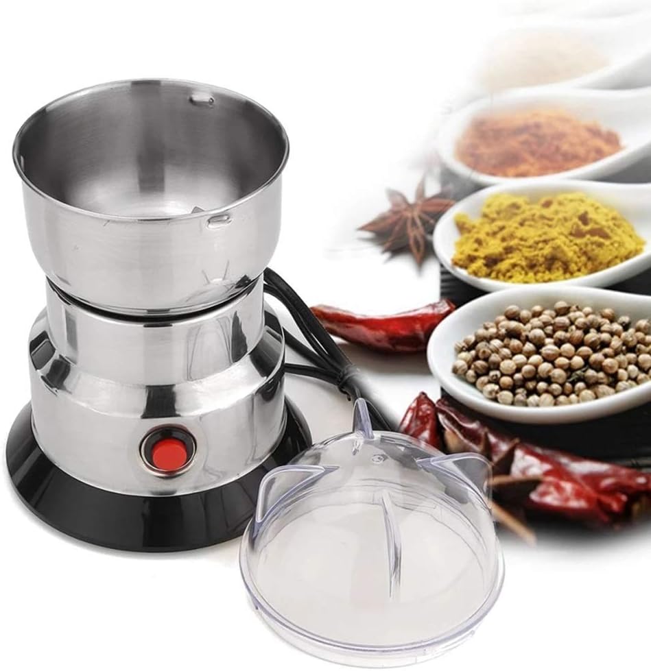 Grain Mills, Electric Coffee Grain Grinder Bean Milling Machine Stainless Steel Blade Dry Grinder Household Beans Nuts Mill