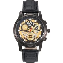 Vintage Watch Fashion Accessories, Mens Leather Strap, Date Function, Premium Analog Display, Stylish Stainless Steel Case, Comfortable Fit, Adjustable Buckle | Storage Box for Work, Formal