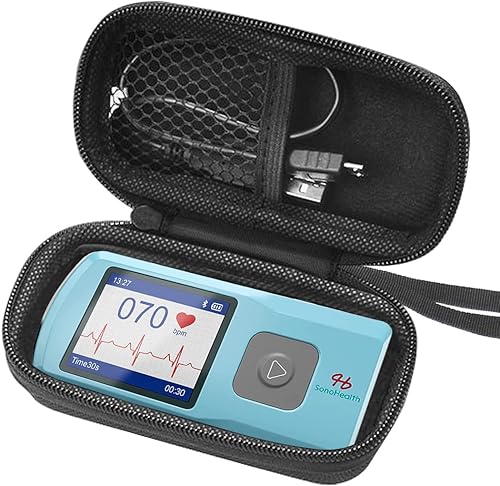 Estuche rígido compatible con monitor de frecuencia cardíaca portátil SonoHealth EKG