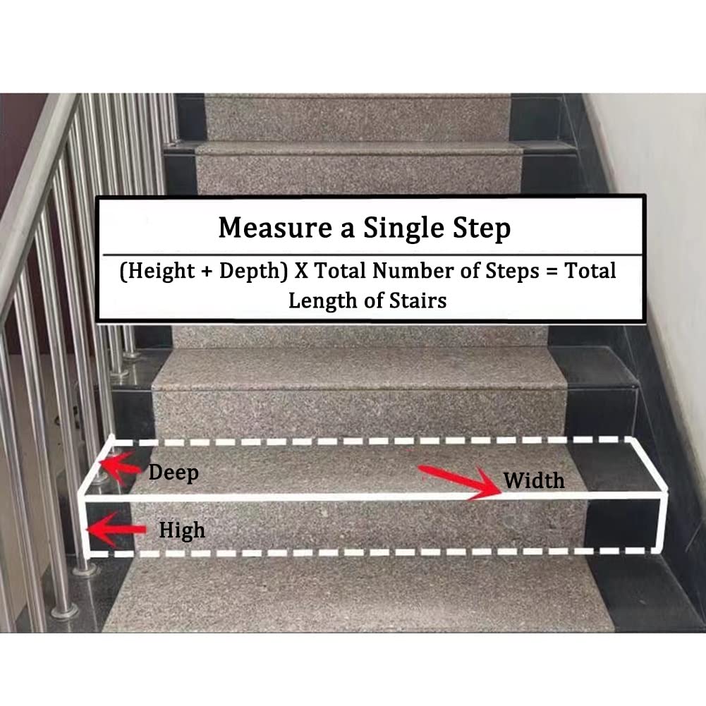 Rouleau de tapis d'escalier autocollant antidérapant 0,9 x 9 m pour enfants, animaux domestiques et personnes âgées Solution de sécurité à domicile Installation facile Couleur A