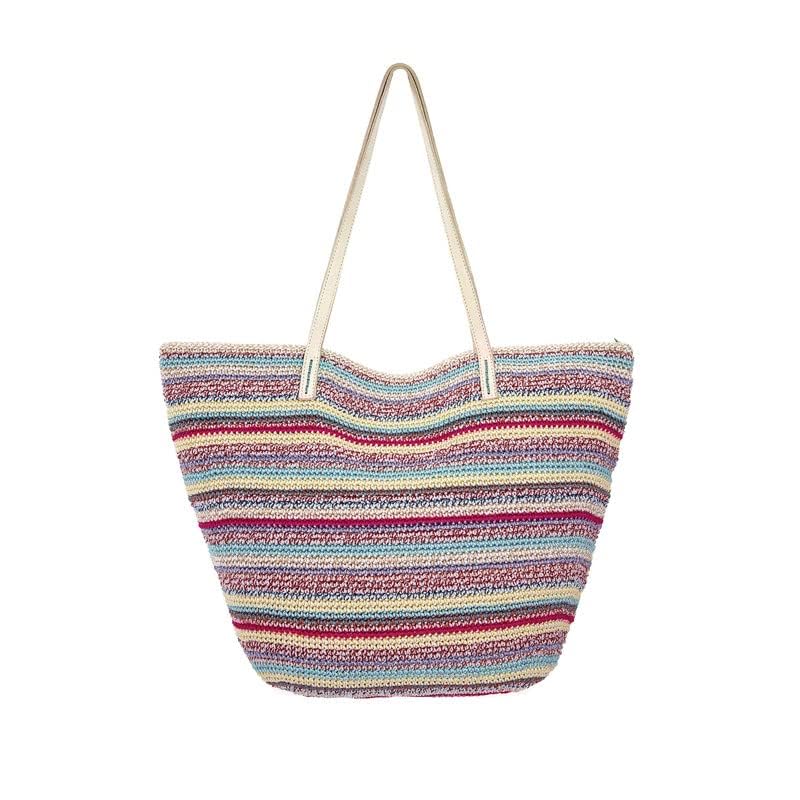 Image of The Sak Faye Tote Bag - Hand Crochet Women's Purse For Everyday & Travel - Handbag With Zipper Pocket & Shoulder Straps