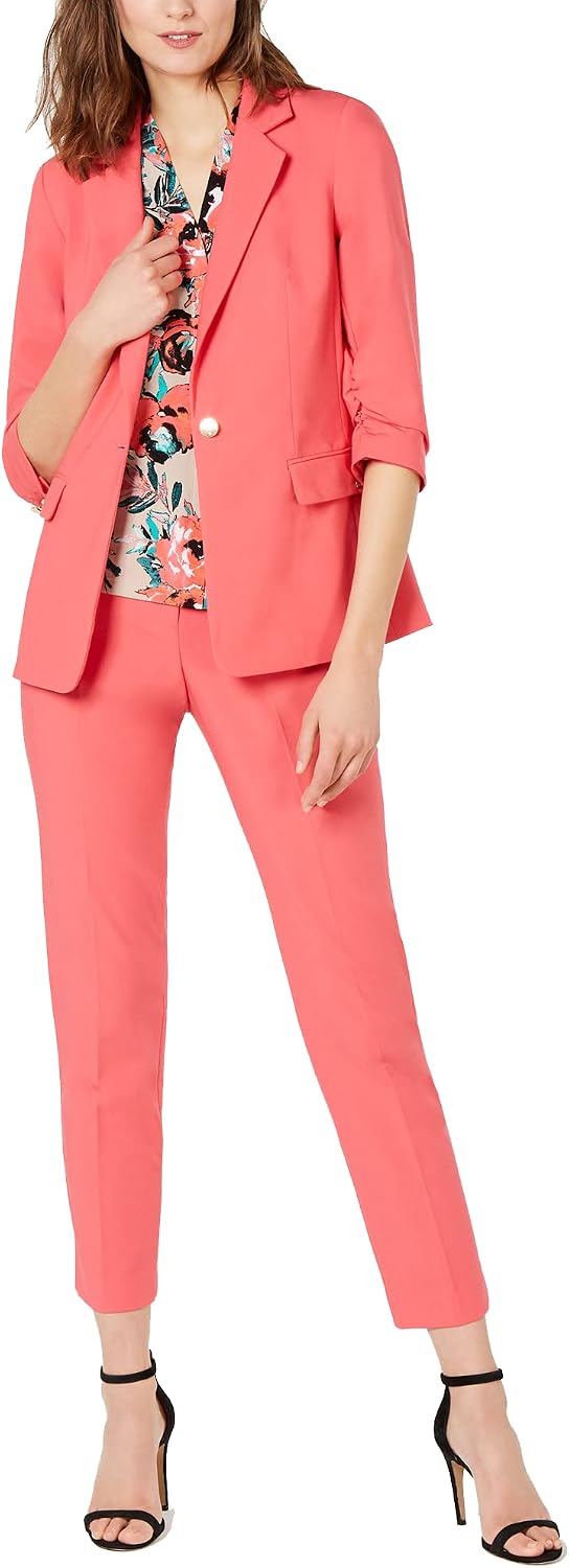 Calvin Klein Womens Skinny Highline Pants (8, Coral)