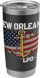 USS New Orleans LPD-18 Landing Platform Dock Veterans Father Stainless Steel Insulated Tumbler
