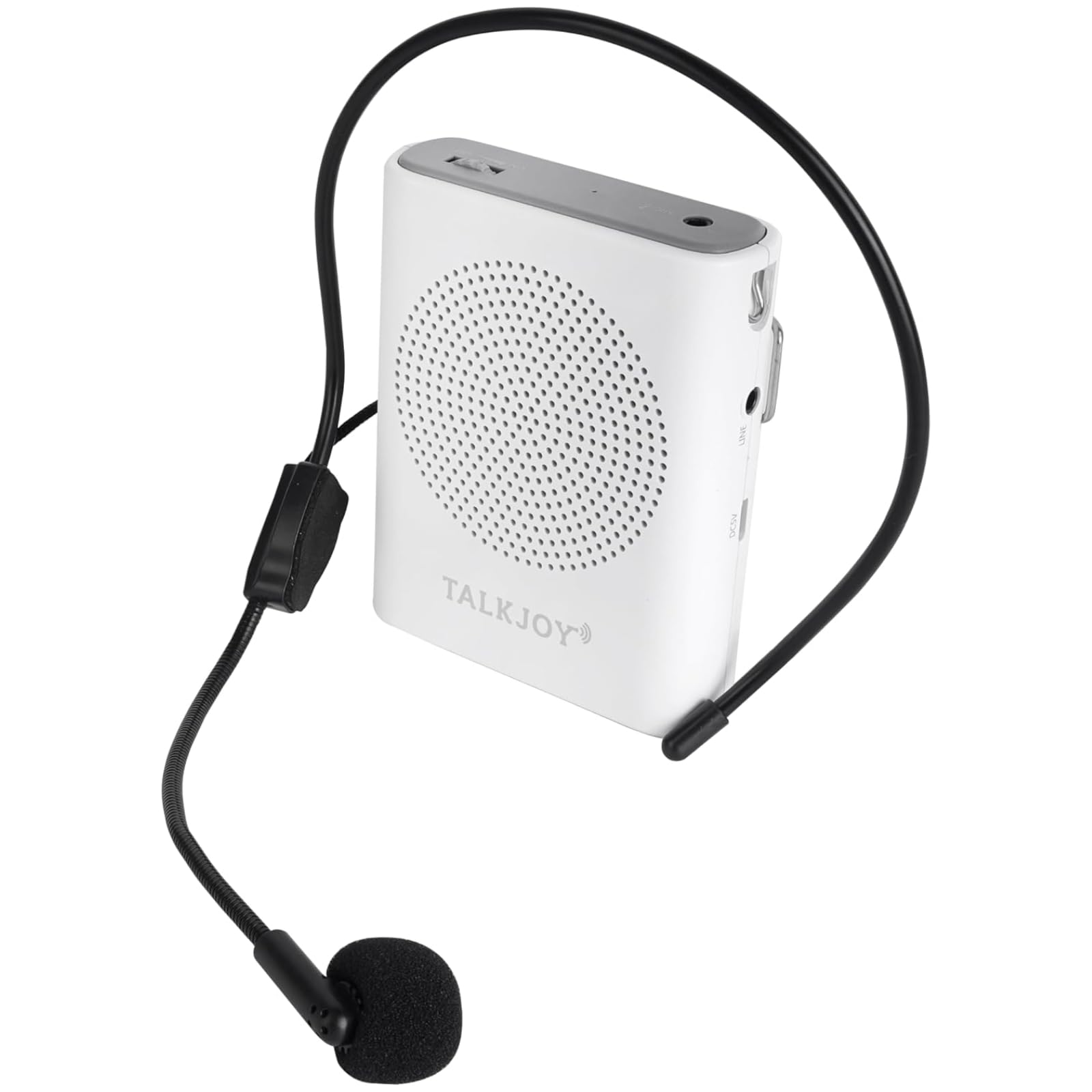 Sprachverstärker Megafon, tragbarer Lautsprecher mit Headset Mikrofon & Gürtelclip, USB-C Schnellladung & 15h Akkulaufzeit, Kompakt, leicht & klar für Lehrer, Guides, Meetings, Marktschreier