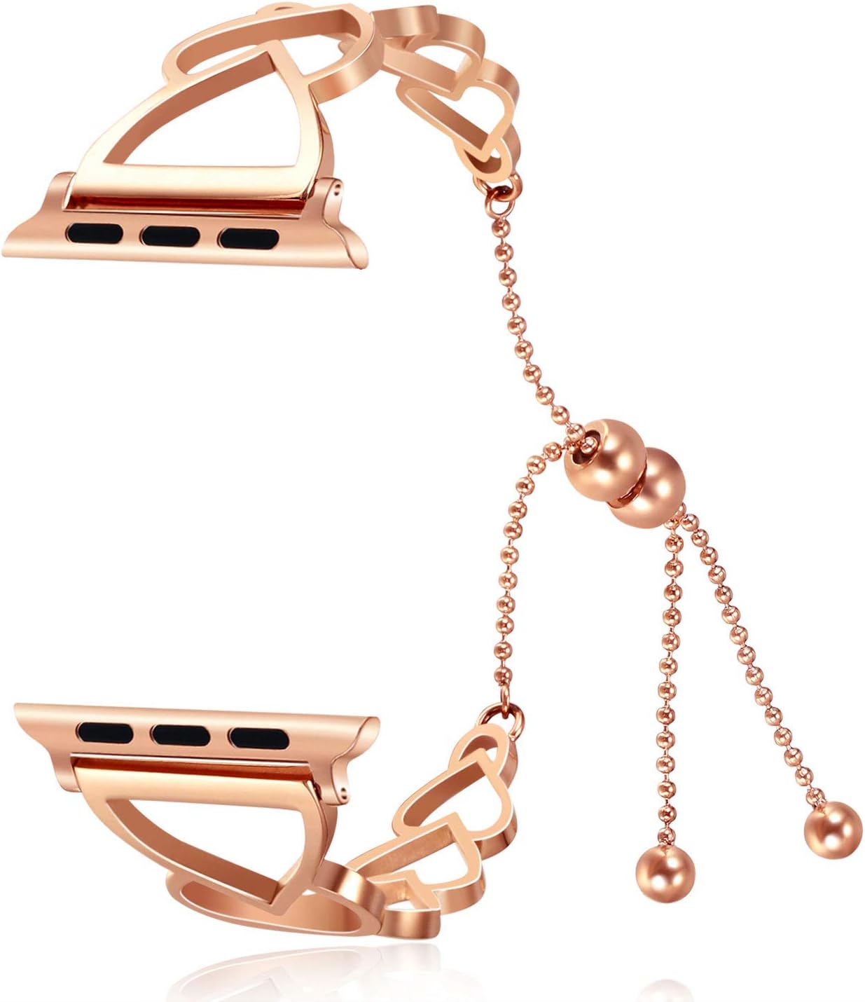 MeganStore Bracelet Compatible for A-p-p-l-e Watch Band 38mm 40mm, Stainless Steel Bracelet Replacement Wristband Strap for iWatch Series 4(40mm), Series 3, 2, 1(38mm)