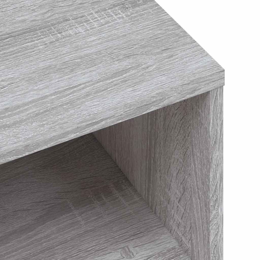 Mobile per TV grigio Sonoma, 80 x 40 x 40 cm, con scomparto aperto, spazio per soggiorno, camera da letto, home theater, come mobile basso, credenza