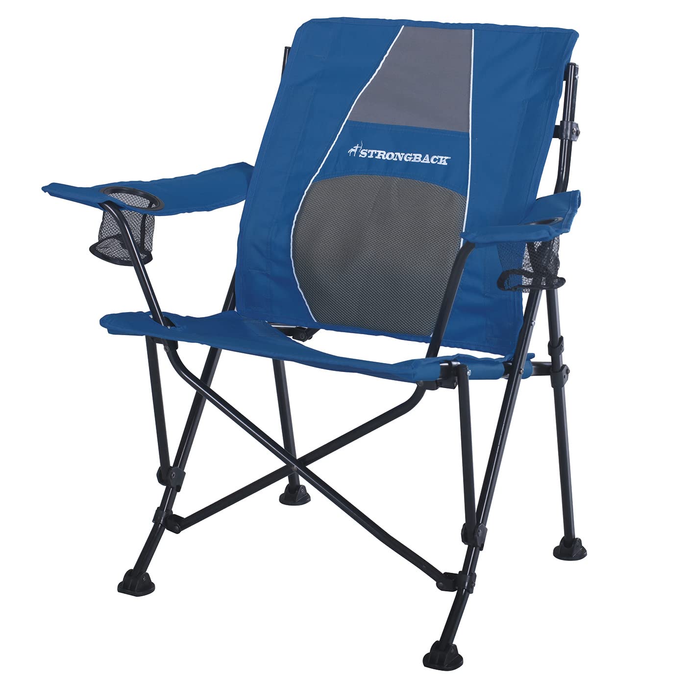 Camping Chair Guru 3.0 Heavy Duty Camping Chairs with Lumbar Support, Backpack Folding Camp Chair, Navy