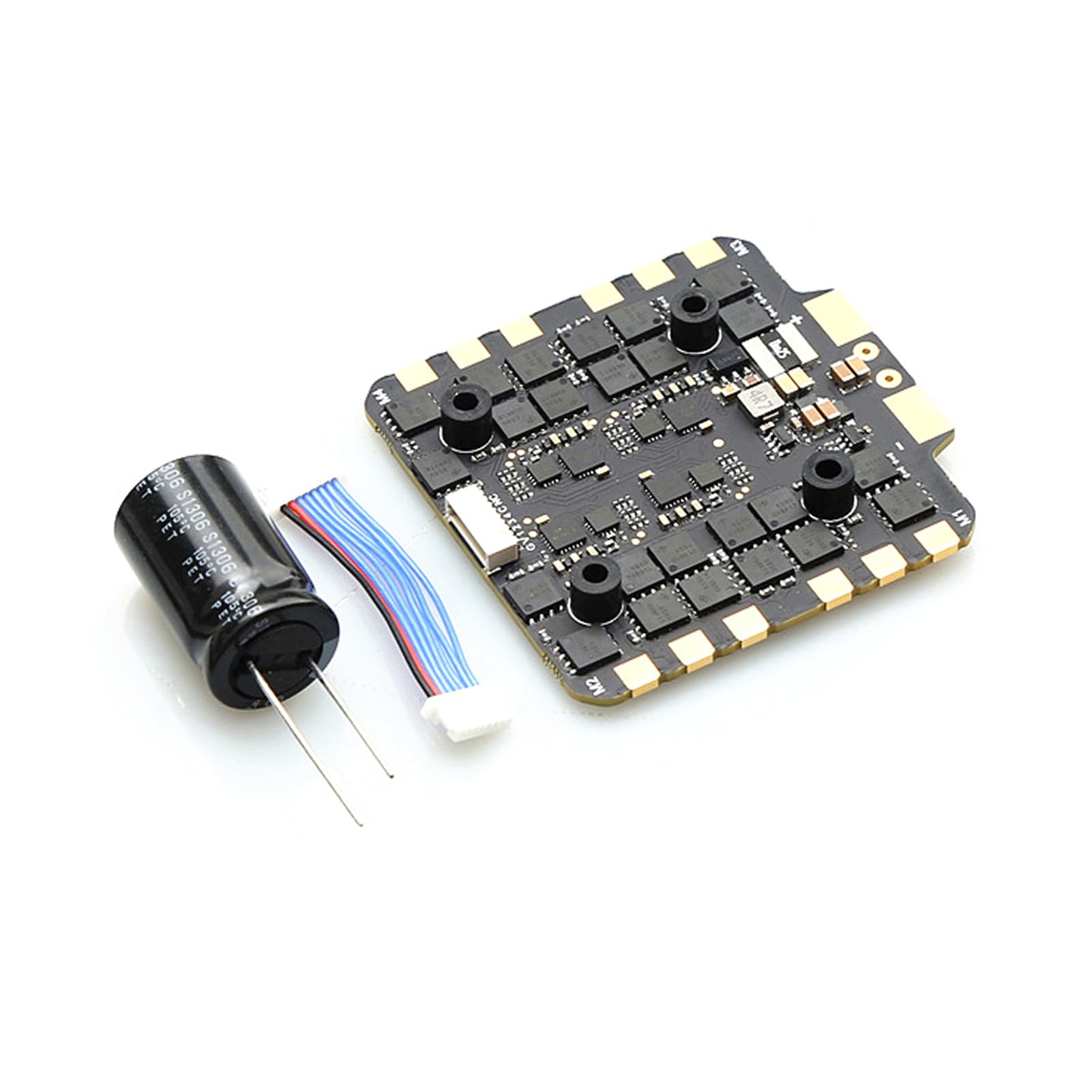 Generic Mini Kontroler Lotu F722 z 80A 4w1 BLheli_S ESC do Zdalnego Sterowania Quadcopterem Wyścigowym FPV, Akcesoria do Dronów Lipo 3-8S (BLACK #-2)