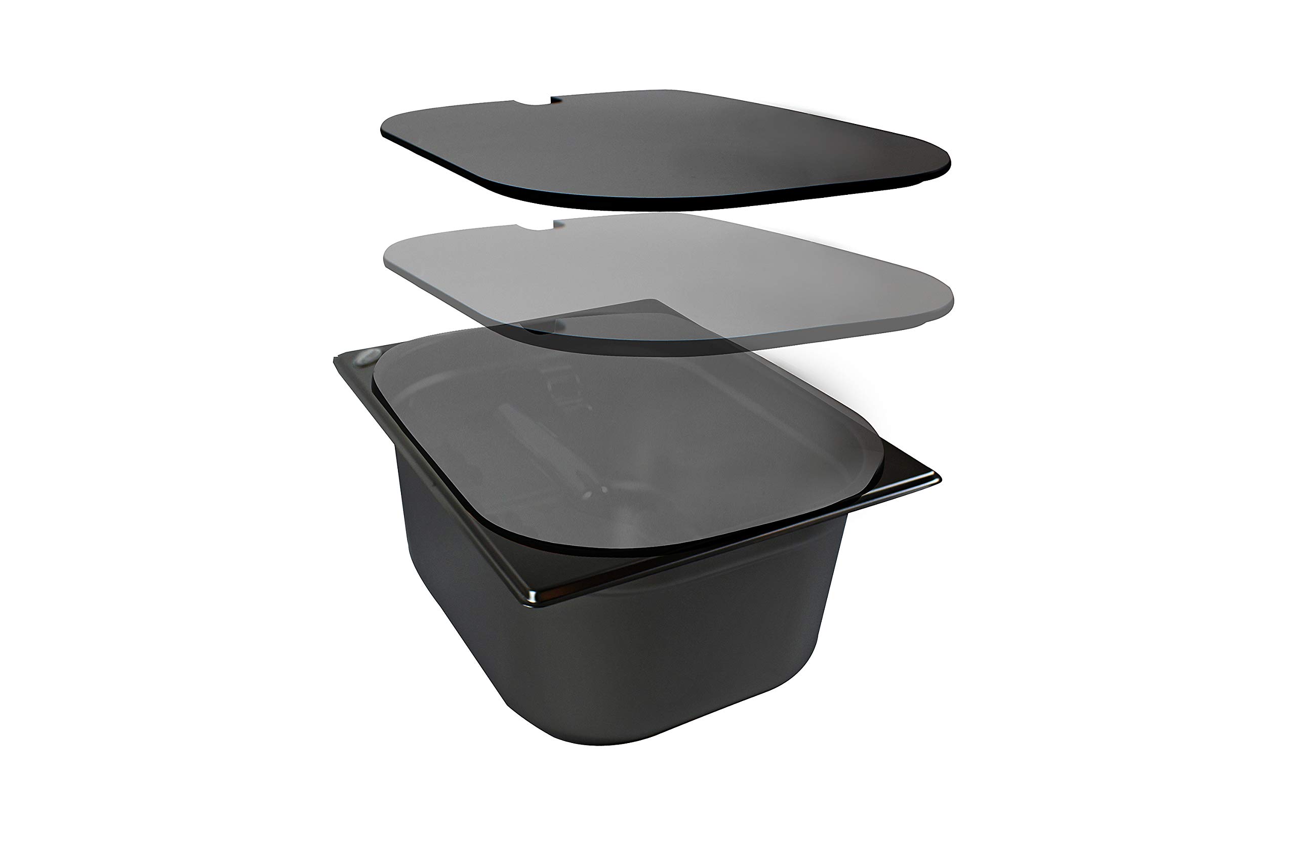 Spülenabdeckung Anthrazit Deckel Spüle (ad-ideen) für Spülbecken 325x265x(100/150/200mm) Spülbecken Waschbecken Camping Wohnmobil Miniküche für Edelstahl Spüle