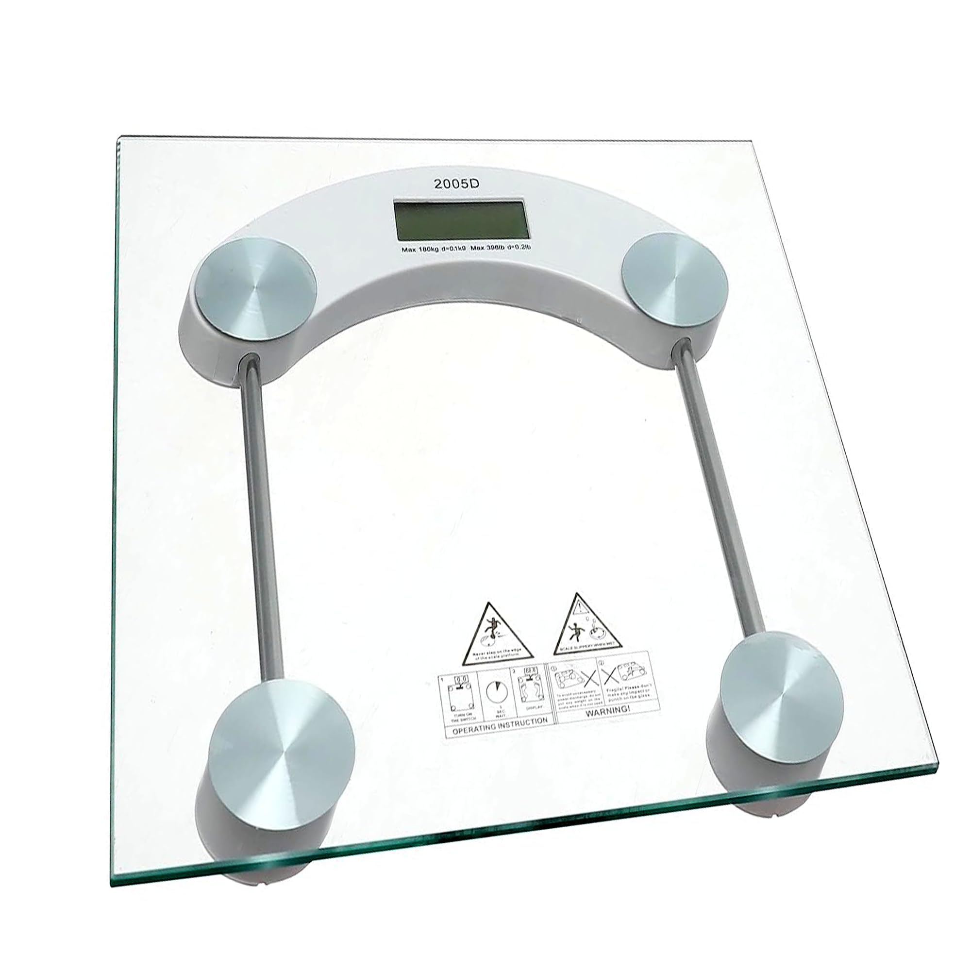 Digital Bathroom Weight Scale Scales for Body Weight with High Precision Sensors and Tempered Glass Display, 6mm Tempered Glass, 400 lbs (Stone/kgs/lbs)
