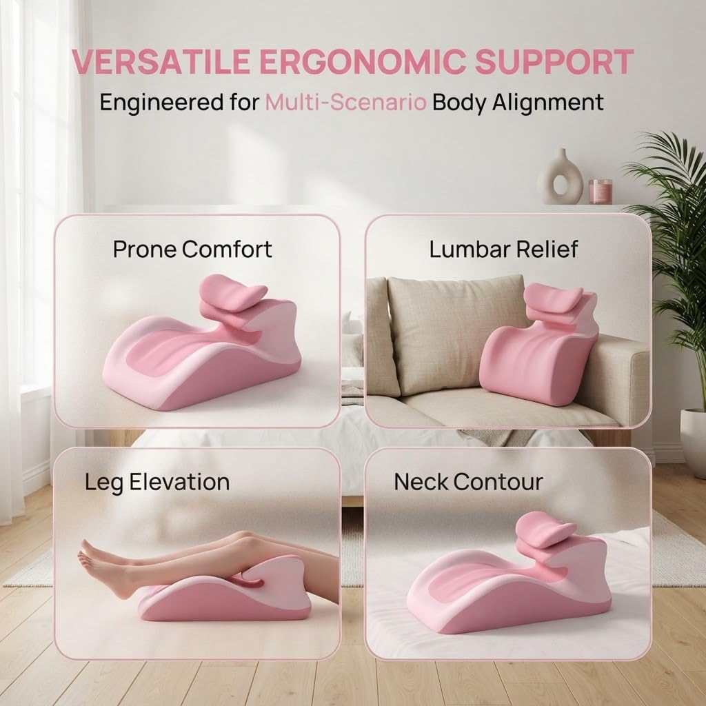Sex Pillow for Couples, Intimacy Pillow with 3D Memory Foam Ergonomic Wedge (F)