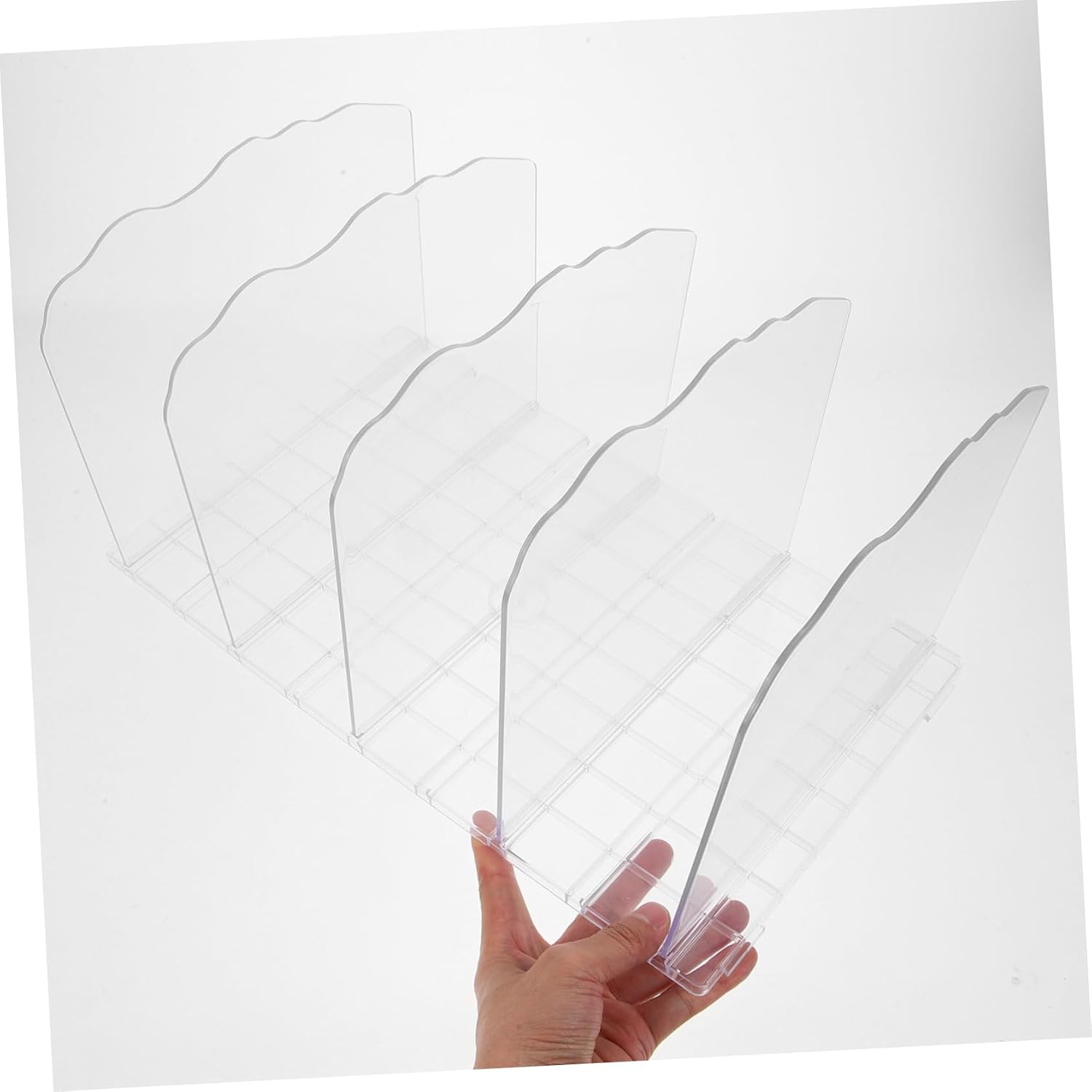 Transparent Compartment Shelf Organizer for Bags and Books Purse Storage Rack Flexible Dividers for Closet and Desktop Use Multi-functional Handbag Holder
