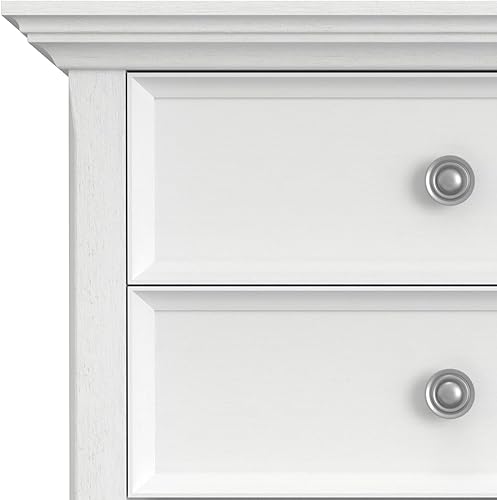 Miniatura 77 de SIMPLIHOME Amherst Mesita de noche tradicional de madera maciza de 24 pulgadas de ancho, color gris niebla, para sala de estar y dormitorio Gris