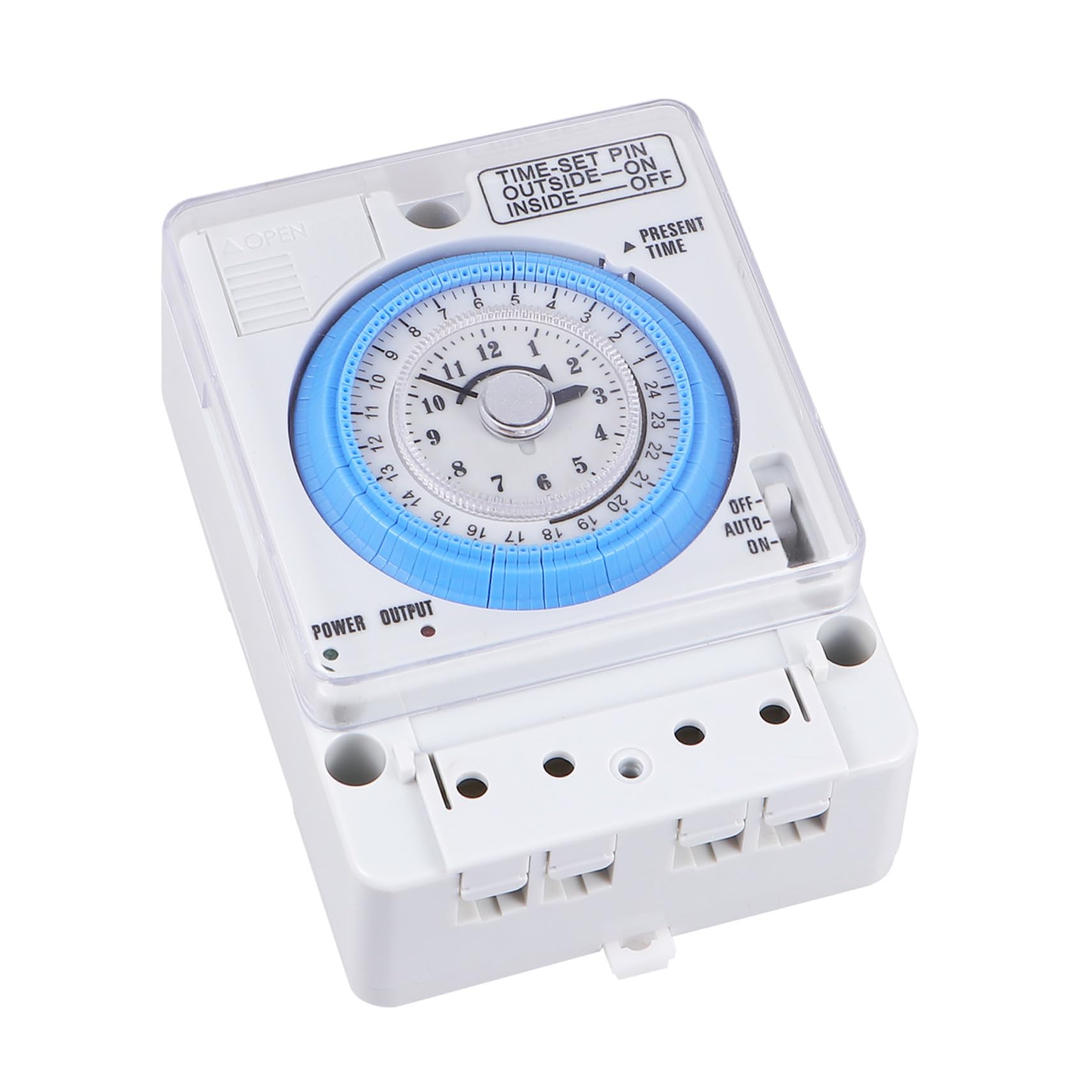 VANZACK Mechanischer Zeitschalter Dc Präziser Manueller Countdown Timer Tragbarer Mechanischer Schaltuhr für Küche und Industrie Einfache Bedienung Langlebig Energiesparend