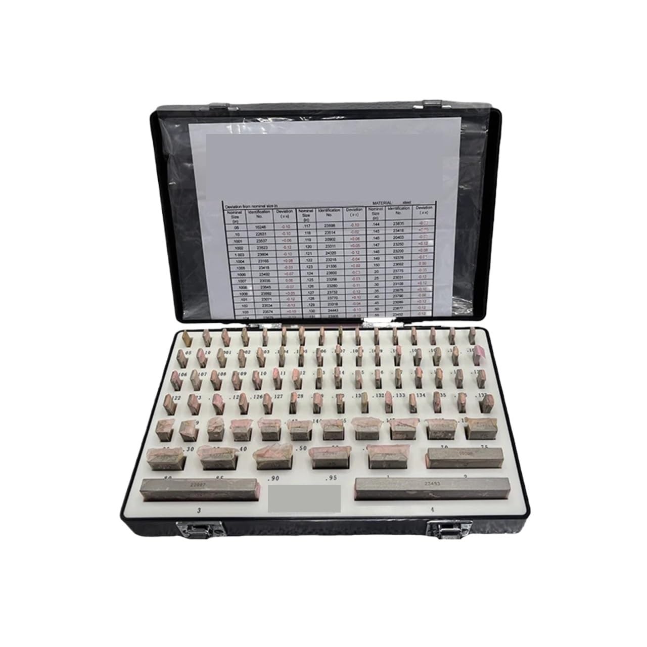 Bloques patrón, Juego de bloques patrón es, juego del inglés, grado, bloque acero alta velocidad