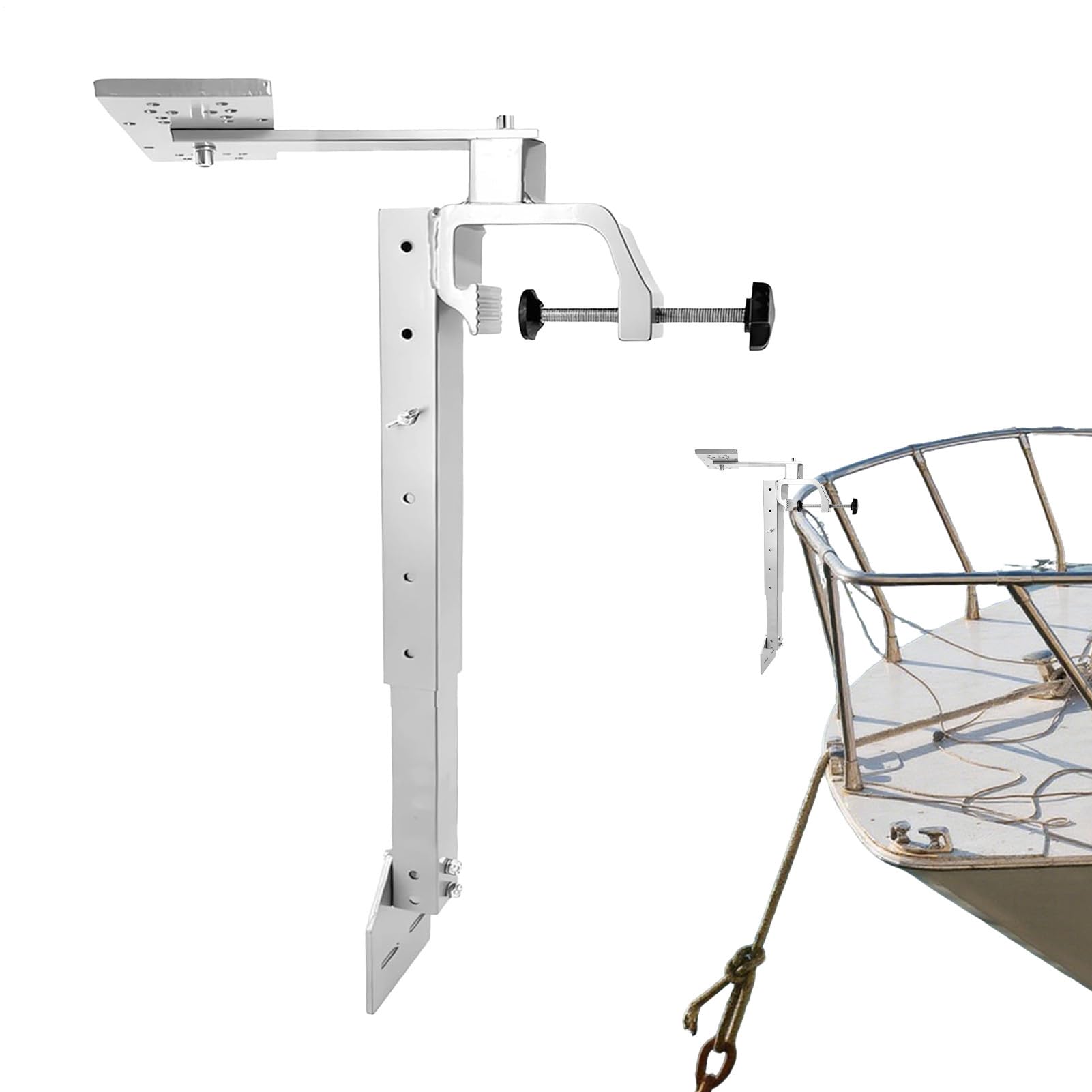Echolot-Befestigungen Für Boote 360° Drehhalterung | Echolot-Halterung Befestigung für Kajak und Boot, einsetzbar in Binnengewässern und Salzwasser