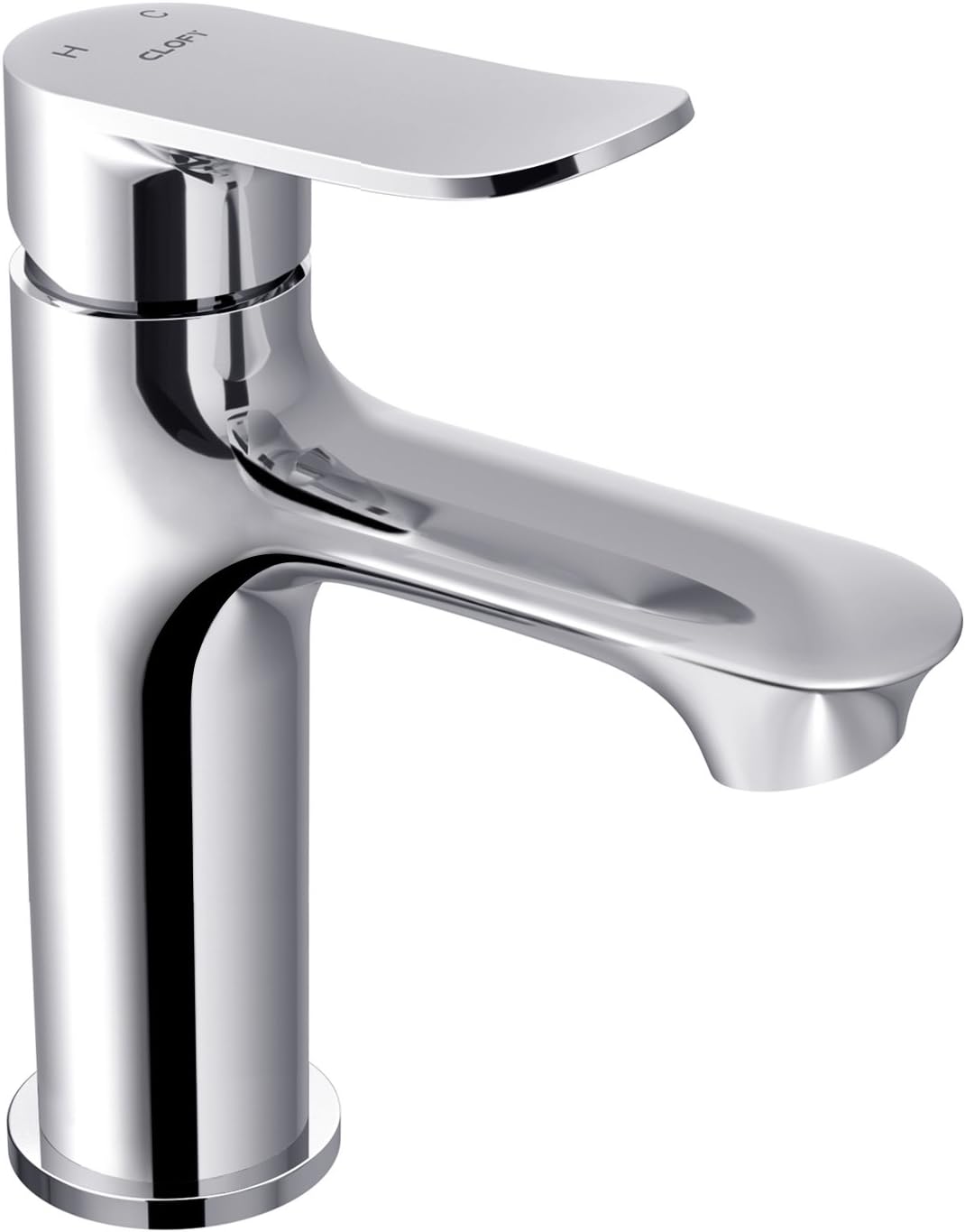 CLOFY Bathroom Sink Tap Chrome with Full Copper Design Sink Faucet Washbasin Single Lever Sink Mixer Tap, Basin Mixer tap with Hose