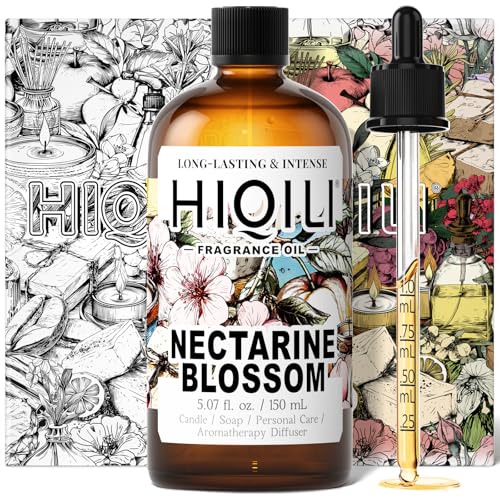 Image of HIQILI Nectarine Blossom Fragrance Oil for Perfume, Candle & Soap Making | Perfect for Diffuser Home, Car, Yoga & SPA, Add to Body Lotion, Dryer Balls - 5.07 Fl Oz / 150 ML