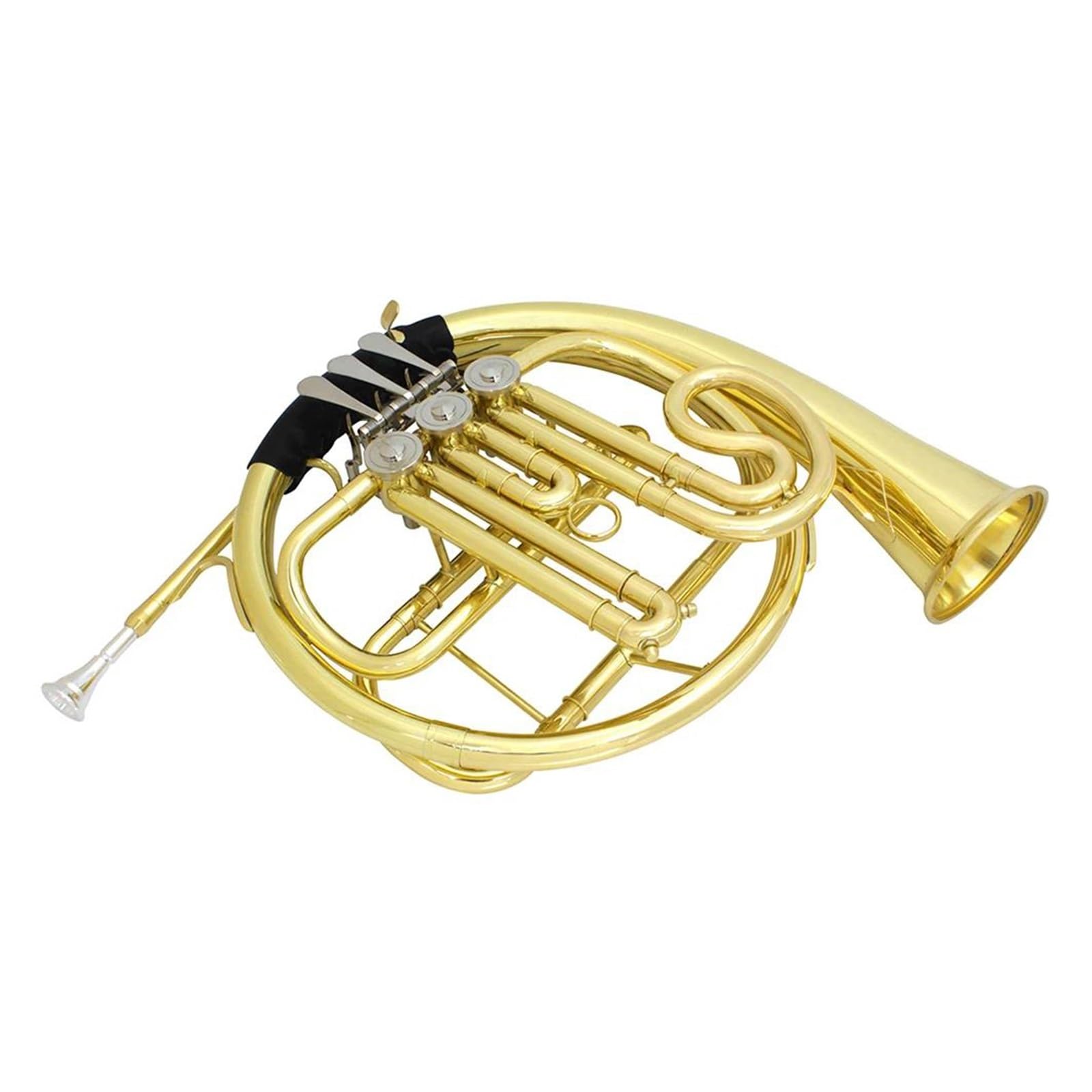 Corno Francese Strumento In Ottone Per Corno Francese In Fa Sib A 3 Tasti Dorato Con Scatola E Spazzola Accessori Per Strumenti