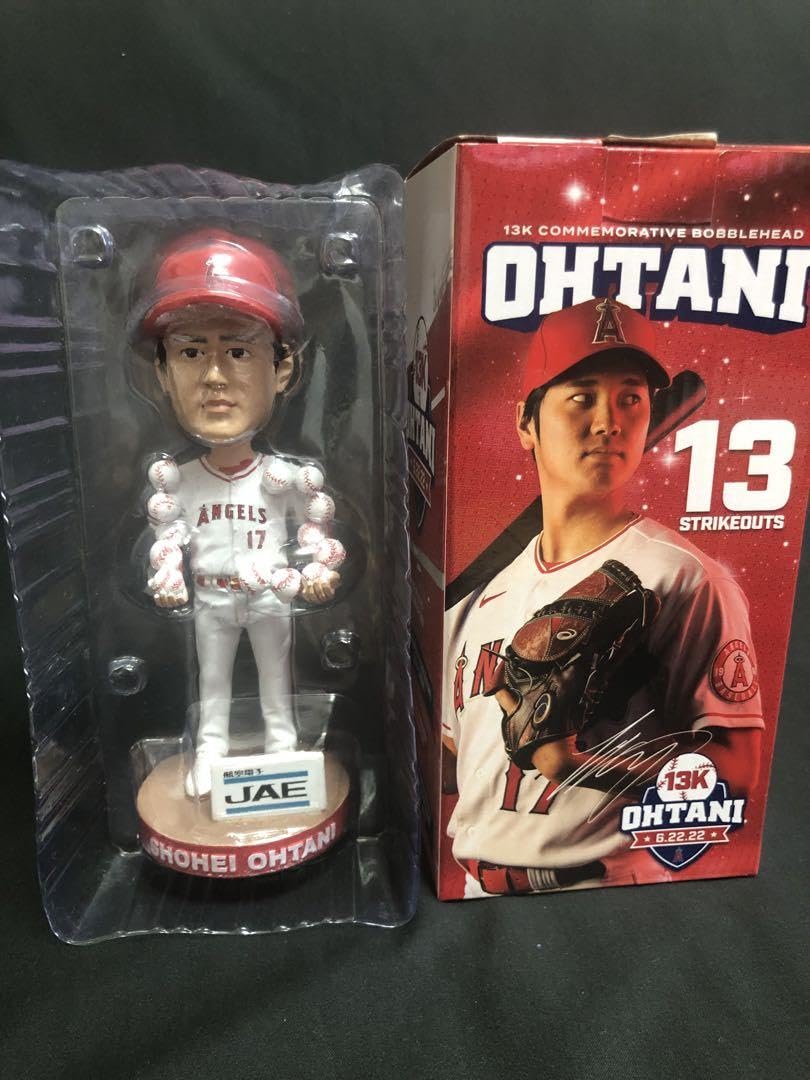 Amazon.co.jp: 2023年4月8日 大谷翔平 13奪三振 ボブルヘッド人形