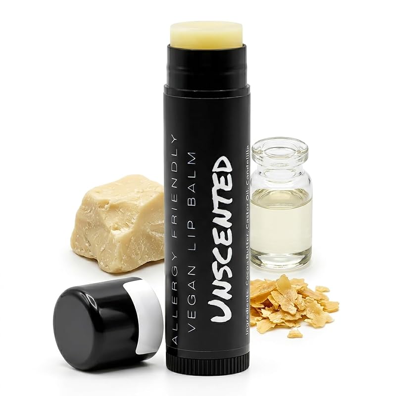 Bálsamo labial vegano UNCHAPPED sem sabor, sem cera de abelha, soja e oleaginosas