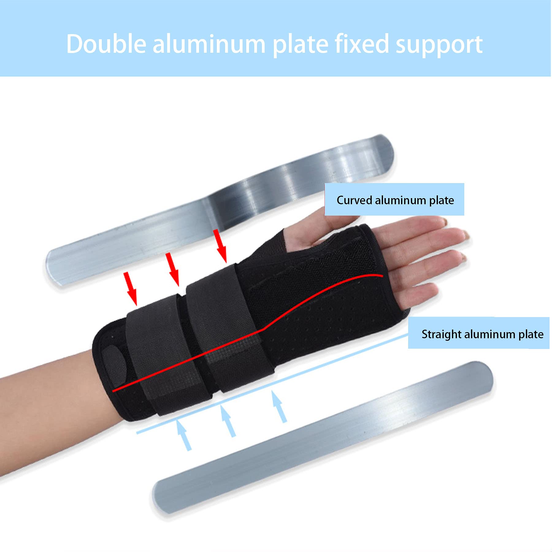 Tutore per Polso Tunnel Carpale Stecca per Polso Ottimo per Dolore al Polso Distorsione Lesioni Sportive Supporto per La Mano Polso Artrite Tendinite Polso Sollievo Lesioni Polso,Lefthand,L