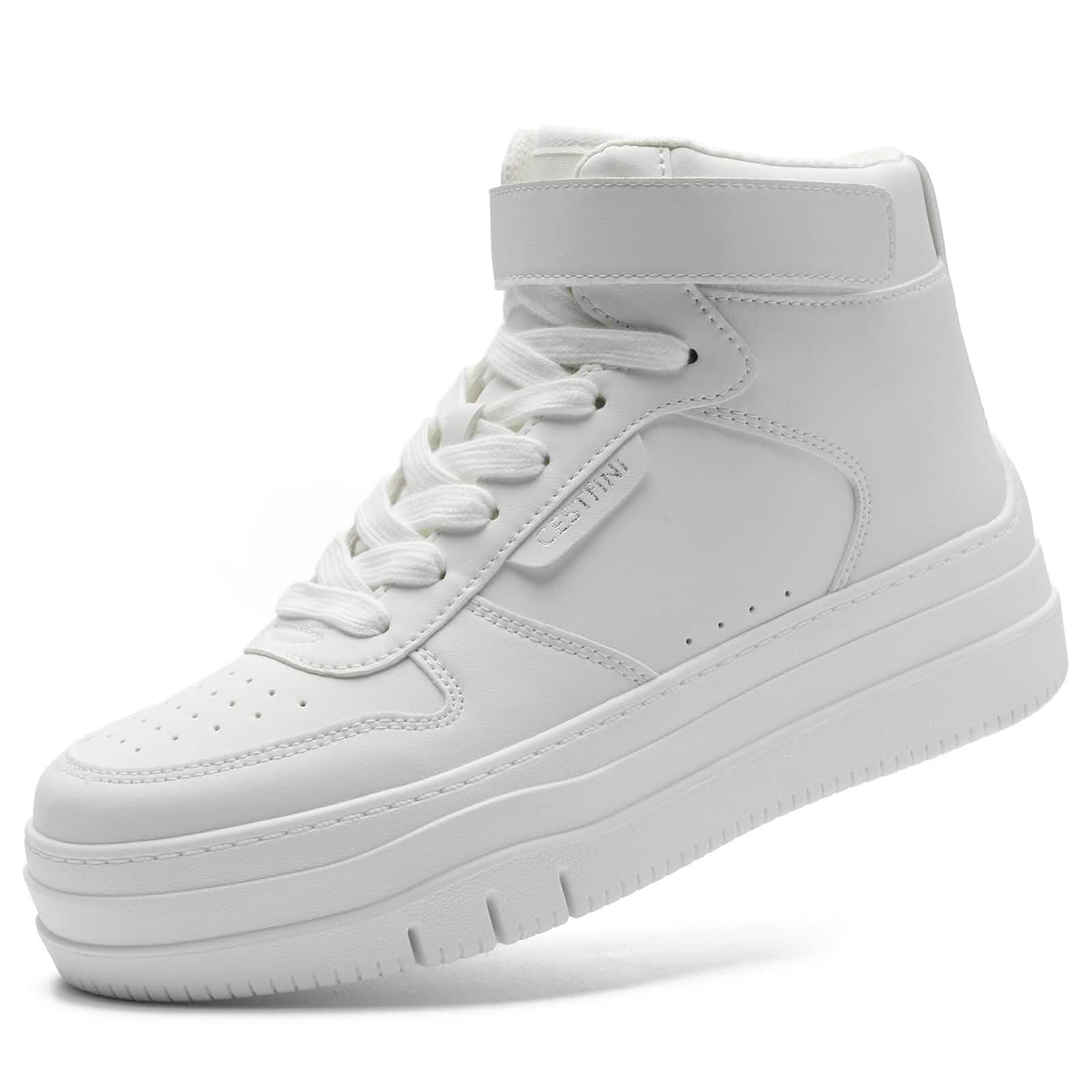 Cestfini High Top Platform Sneakers for Women,Fashion Tennis Shoes Lace-up, lightweight, dressy fashion style, non-slip outsole, chunky platform design, comfy walking sneakers