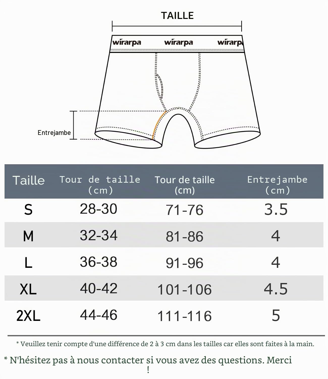 wirarpa Boxer Homme Coton Caleçon Hommes Élastique Confortable Braguette Ouverte sans Etiquette Lot de 4