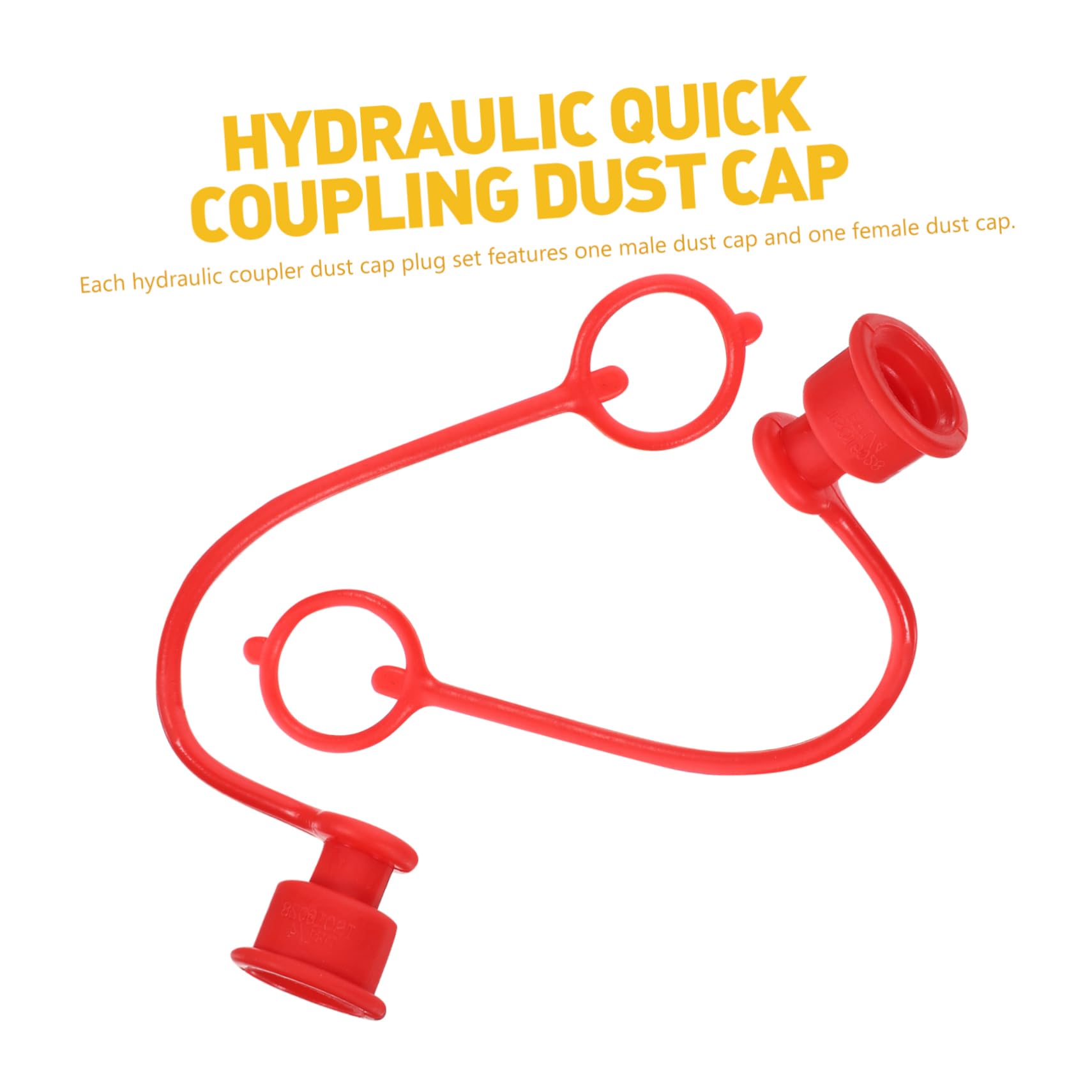 Produktbild von FUNOMOCYA Hydraulikkupplungssatz 3/4 Zoll Mit Staubkappen – 2 Weibliche + 2 Männliche Kappen, Aus PVC, Für Schnellkupplungen Und Traktoren