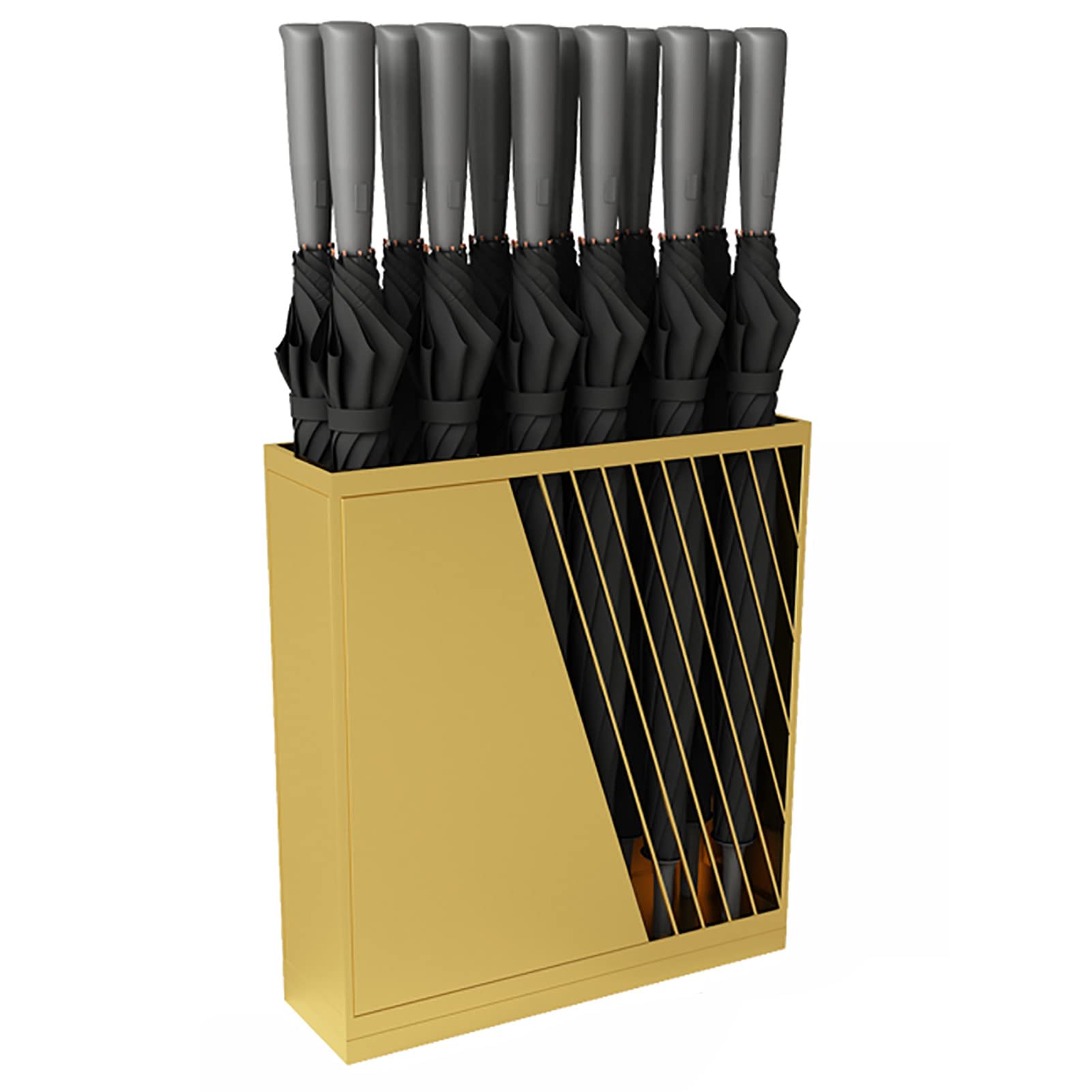Porte-parapluies commercial en fer creux or pour hôtel et bureau