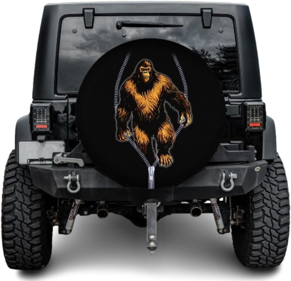 VanLich Shop Sasquatch Bigfoot Spare Tire Cover with/Without Backup Camera Hole – Bigfoot Spare Tire Cover, Sasquatch Wheel Cover