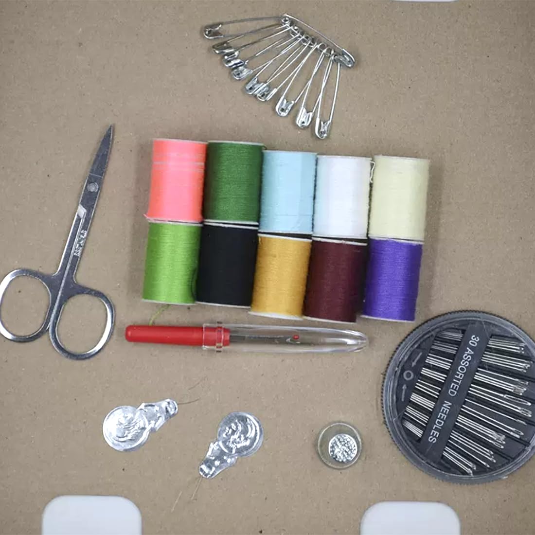 Mini Sewing Box, Portable Sewing Box, Sewing Set, Complete Sewing Box, Magnetic Sewing Box - Image 3