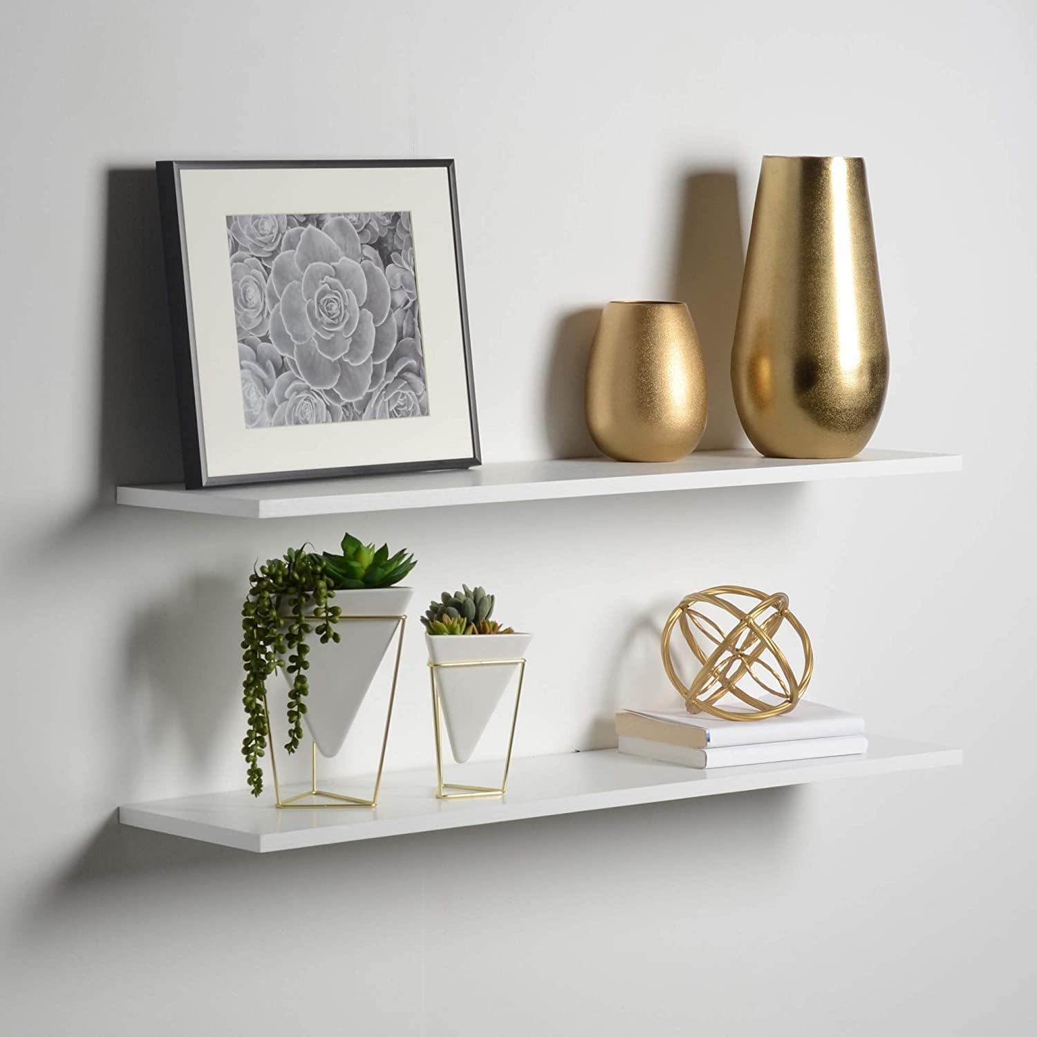 Home gallery floating shelf white 120x20 H00355