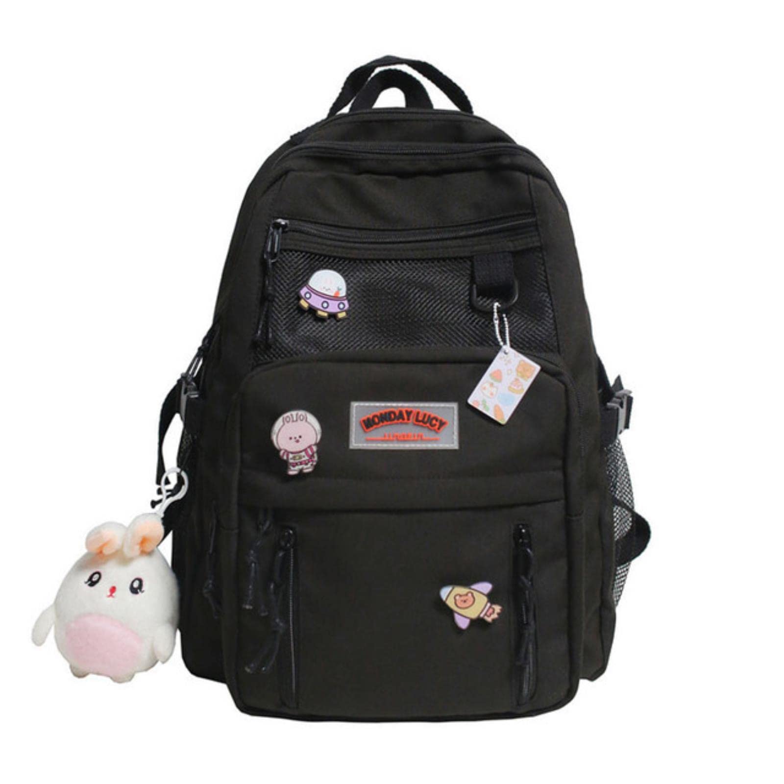 mochila escolar,mochila casual, Mochila escolar de nailon for mujer, estilo universitario, mochila escolar pura for adolescentes, bonita mochila de viaje informal