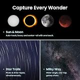DWARFLAB Dwarf Mini Smart Telescopio - Telescopio Astronomico Ultra-Portatile da 840g (1,85 libbre) per Astrofotografia con Filtri Integrati, Auto GOTO, Modalità AZ/EQ e Cloud Processing - 6