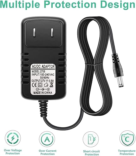 Miniatura 6 de Cargador de 27 V para pistola de masaje de imagen más nítida, adaptador de corriente compatible con Sharper Image Powerboost Pistola de masaje